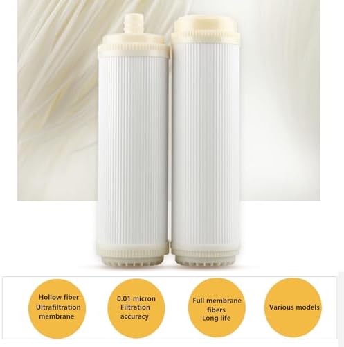 10 Inch Socket UF Hollow Fiber Ultrafiltration Membranes Filter, 0.01 Micrometre High Flow Membrane UF Dry, for sink Replacement Water Filter（2pcs） - Image 3