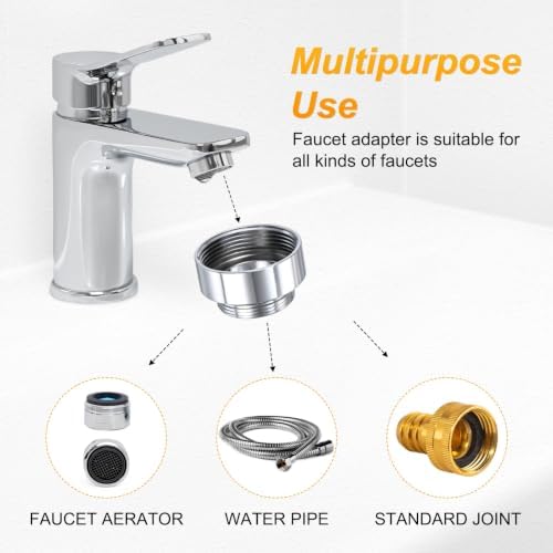 M METERXITY 2-Pack Faucet Adapter, M27 Female to M22 Male, for Kitchen - Image 6