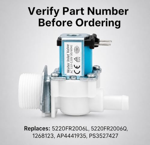 5220FR2006H Washer Water Inlet Valve, Hot Water Inlet Valve Replacement for LG Kenmore Washing Machine, OEM Compatible Washer Fill Valve, Replaces 5220FR2006L 5220FR2006Q 1268123 AP4441935 PS3527427 - Image 6