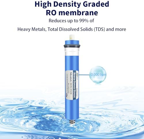 Huining 50GPD RO Membrane 1812/2012 Residential Reverse Osmosis Membrane Water Filter Cartrige Replacement for Home Drinking Water Filtration System Household Water Purifier - Image 4