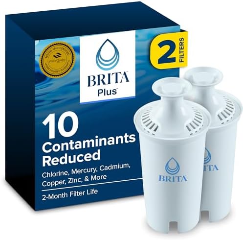 Brita Plus Replacement Water Filter, For Pitchers and Dispensers, 2 Pack by Brita