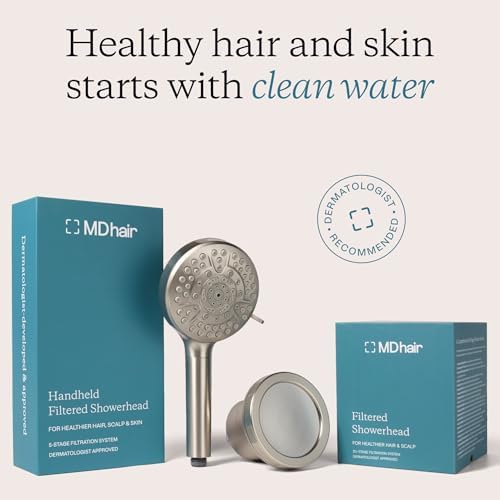MDhair Mounted & Handheld Filtered Shower Head Bundle for Hard Water - Image 3