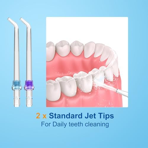 Replacement Heads for WellLeo Water Flosser, Oral Irrigator Jet Tip 5 Pieces - Image 2