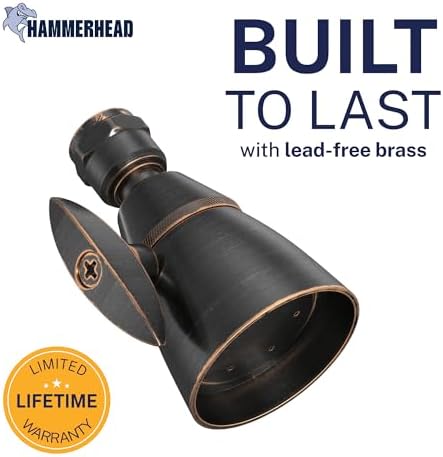 HammerHead Metal High Pressure Shower Heads 2 Inch Flow Boosting Showerhead - Image 2