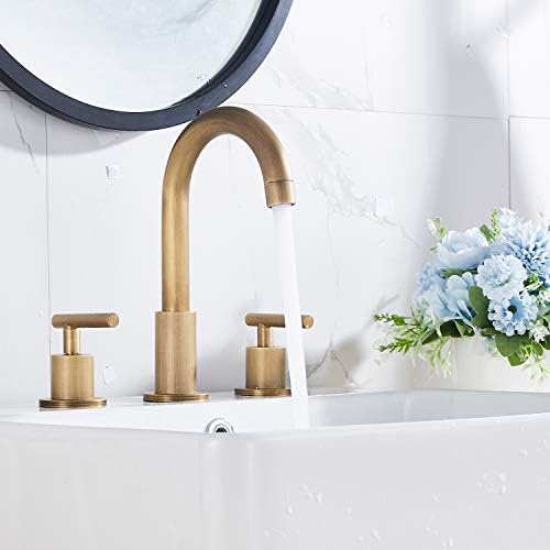 2-Handle Bathroom Faucet, Antique Brass - Image 3
