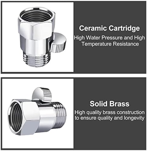 MAYYAYA Brass Shower Head Flow Control Valve, NTP1/2 Metal Shut-off Valve - Image 3