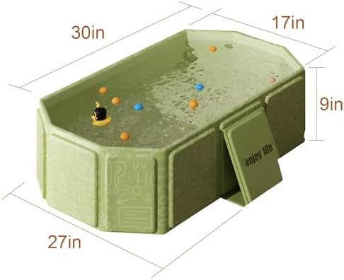 Portable & Foldable Bathtub for Newborns to Toddlers, Baby Bathtub, Easy to Store, Lightweight for Home & Travel, SpaceSaver Collapsible Baby Tubs for Kids, Green - Image 5
