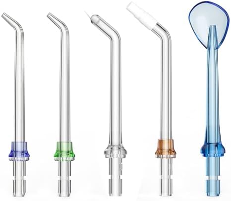 Replacement Heads for WellLeo Water Flosser, Oral Irrigator Jet Tip 5 Pieces by Wellleo