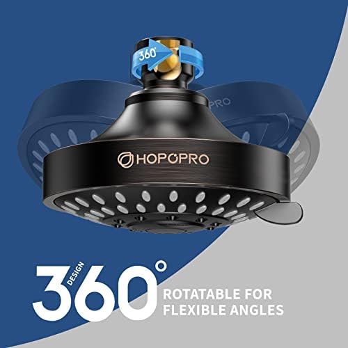 High Pressure Shower Head, HOPOPRO 5-Mode Fixed Showerhead, NBC Recommended - Image 4