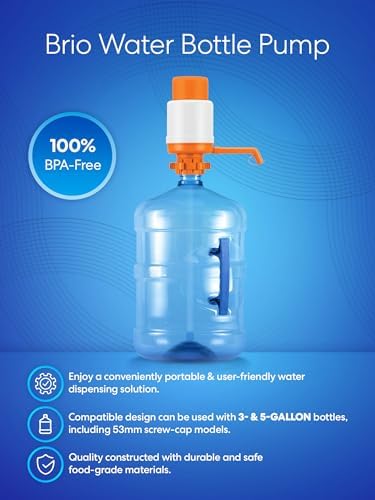 Brio Universal Manual Drinking Water Pump (Orange) - Image 2