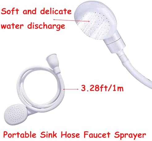 3.28ft/1m Sink Spray Rubber Hose,Sink Hose Attachment for Faucet - Image 2