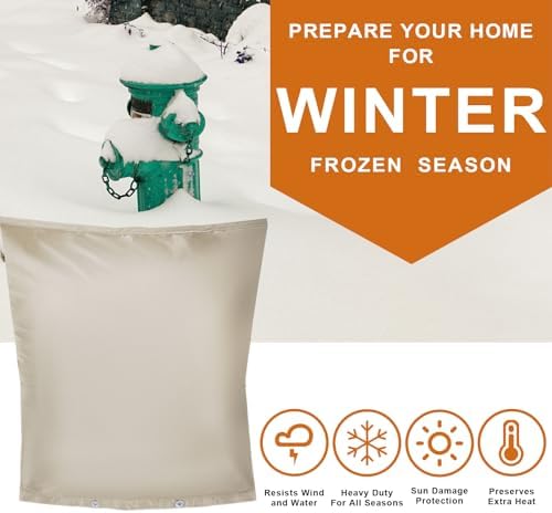 Backflow Preventer Insulation Cover,Pipe Insulation,Outdoor Pipe Covers for Winter Freeze Protection,Outdoor Faucet Covers for Winter Freeze Protection,Insulated Pipe Covers for Outside (24w*24h) - Image 7