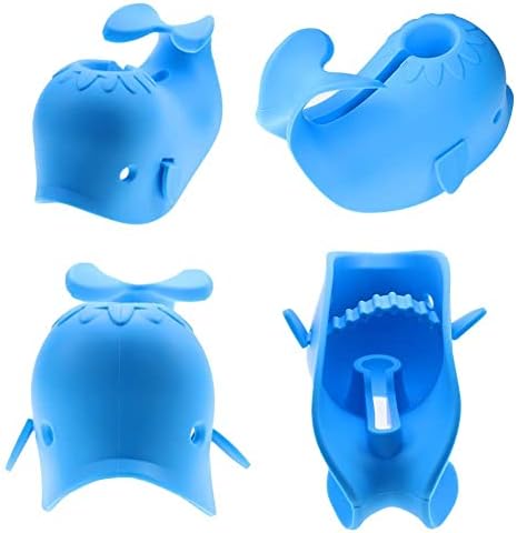 Bath Spout Cover for Bathtub,Baby Shower Protector Cover A Fun Way to Protects Baby from Bumping Head During Bathing Time Cute Soft Whale Design Making for Enjoyable Safe Baths (Blue) - Image 5