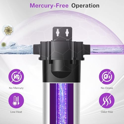 iSpring UVF20 Whole House LED UV Water Filter, 3/4" MNPT Inlet Outlet - Image 5