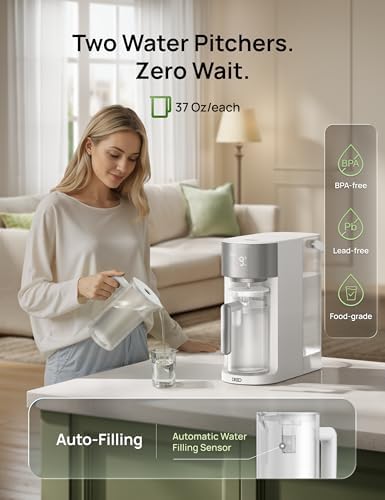 DREO Reverse Osmosis Water Filter Countertop, RO Filtration System, 3:1 Pure to Drain, TDS & Filter Life & 2 Autofill Pitchers, Install-Free, Self-Cleaning Water Purifier, RO Water Filter - Image 5