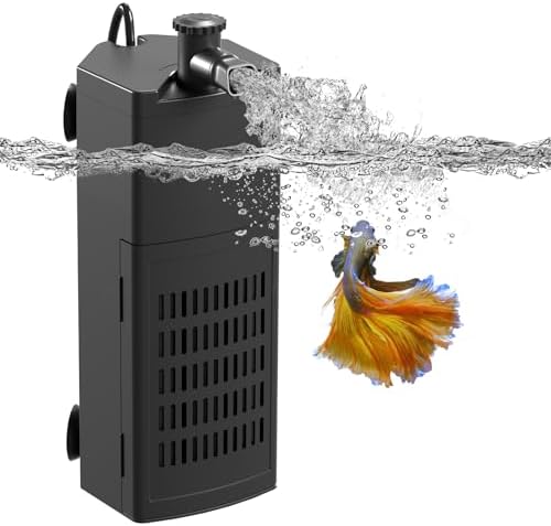 Yaubay Aquarium Filter for Up to 10 Gallons, Corner Fish Tank Filters by Yaubay