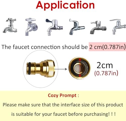 3M/9.84ft Sink Spray Hose, Portable Garden Tub Sprayer Handheld Hose Shower with Adapter and Wrench for Bathing Baby,Pets,Washing Hair,Rinsing Vegetables - Image 4