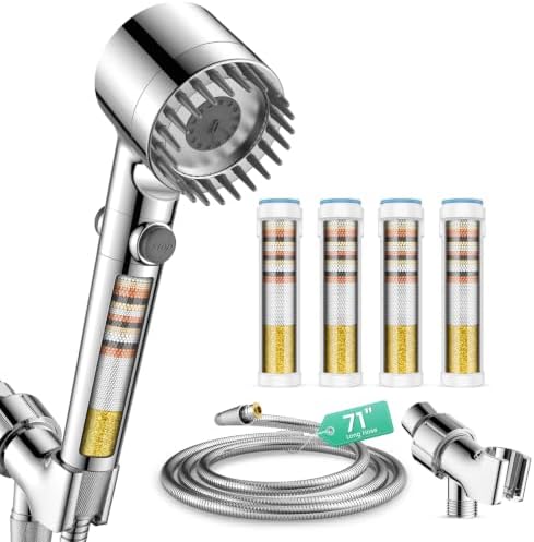 Filtered Shower Head with Handheld 4PCS Filters ShowerHead by Fitespot