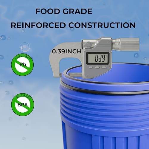 3-Stage Whole House Water Filter System, 20x4.5 Inch, Includes 2 Sets of PP, KDF & CTO Carbon Block, Heavy Metal Reduction, 1" NPT Brass Ports, - Image 6