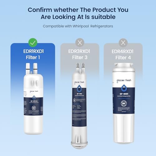 GLACIER FRESH EDR1RXD1 Water Filter Compatible with W10295370A, 2 Pack - Image 2