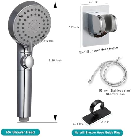 GwernKB Handheld Shower Head with Hose and On Off Switch,Water Saving - Image 4