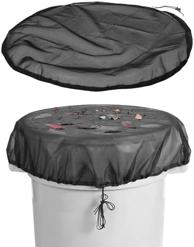 Mesh Cover with Drawstring Rain Screen for Leaf Filter, Water Buckets Tank Protector Outdoor Garden Mesh Screen, Household Use, Mesh Drawstring Sheet Filter (Diameter 95cm) - Image 7