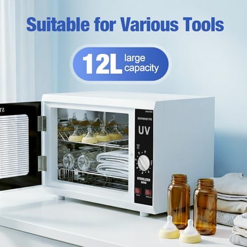 UV Sanitizer Cabinet. Dual Lamp Ultraviolet Disinfection Cabinet with Timer Setting, Suitable for Disinfection of Various Items - Image 5