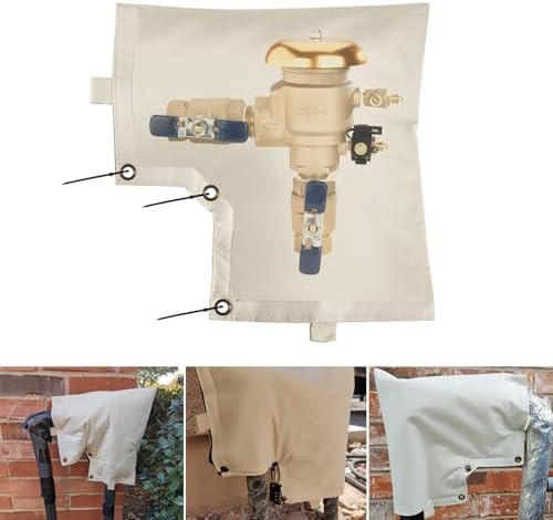 Backflow Preventer Cover Insulated Pouch 5°F - Pressure Vacuum Breaker Cover (13" W x 12" H) - Enhanced 5 Layers Protection for Pressure Vacuum Breakers, Sprinkler Valve Winter Water Well Pump Covers by usvehj