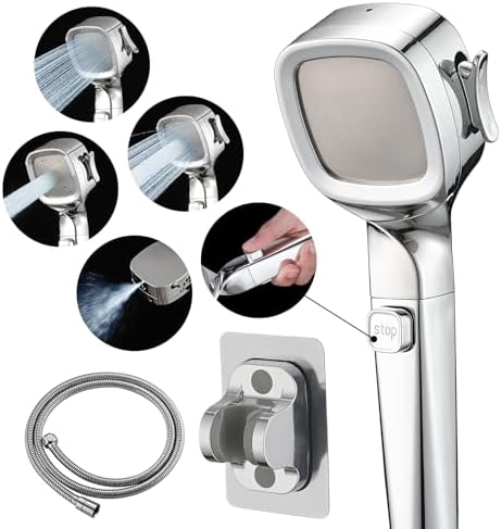 RV Shower Head with Hose and On Off Switch, Chrome by YASINU