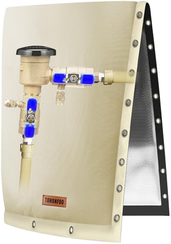 TOHONFOO 2-Way Open Backflow Preventer Pipe Cover Outside, 20"Wx34"H, Beige by TOHONFOO