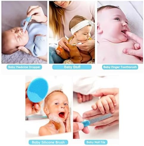 Baby Healthcare and Grooming Kit, Portable Baby Safety Care Set, Baby Essentials kit for Newborn (Blue 13 in 1) - Image 5