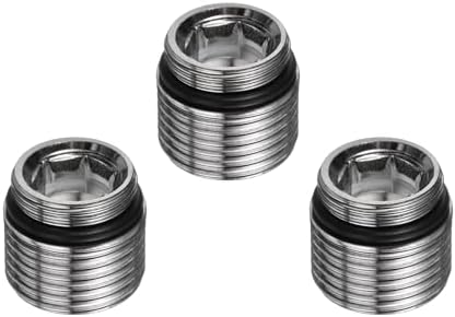 uxcell 3Pcs Faucet Adapter, Male 0.69in to Male 0.79in Kitchen Sink Stainless Steel Tap Aerator Adapter to Connect Garden Hose, Water Filter, Standard Hose Diverter by uxcell
