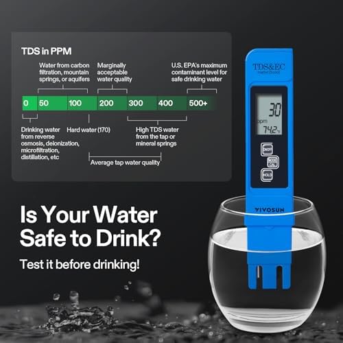 VIVOSUN Digital pH Meter TDS EC Meter for Water 0.01 Accuracy Hydroponics - Image 6