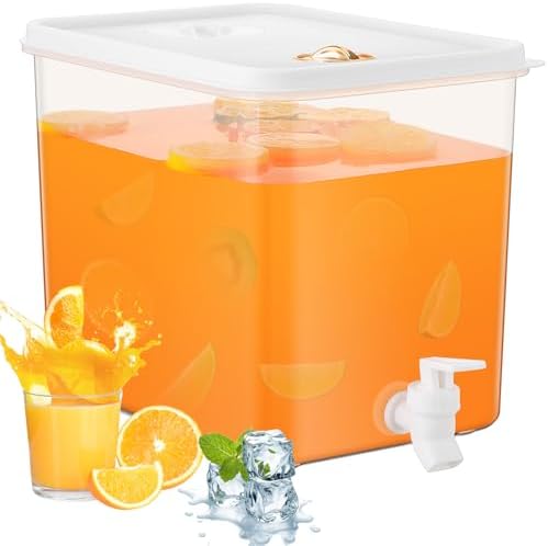 Domensi 1 Pack Drink Dispenser for Fridge with Spigot, 2 Gallon by Domensi