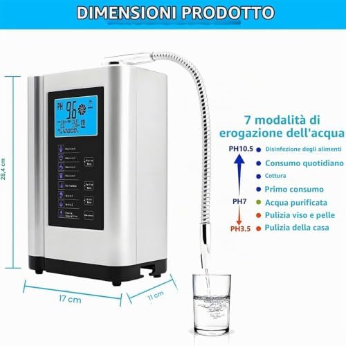 Alkaline Water Ionizer 5 Titanium Plates White - Image 2