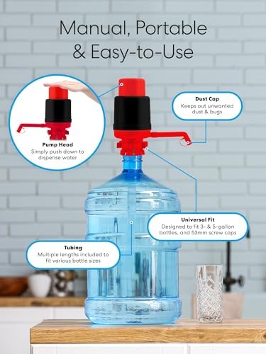 Brio Universal Manual Drinking Water Pump (Red/Black) - Image 6