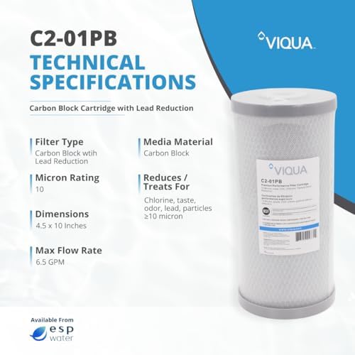 Viqua C2-01PB Carbon Block Water Filter, Lead Reduction, 10 Micron - Image 3