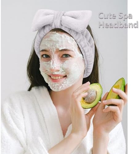 Ondder Spa Terry Cloth Headbands - 8 Pcs Cute Makeup Bow Headbands for Women, Skincare and Face Washing - Image 3