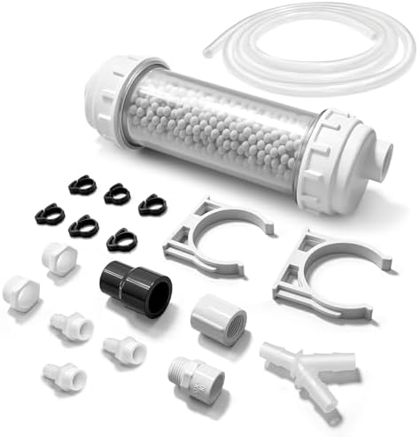 Condensate Neutralizer Kit for Rinnai Tankless Water Heater 804000074 Navien Rheem, 100,000 BTU/HR Ac-id Neutralizer for Condensing Boiler Furnace, 15-Piece Complete Set with 10ft Tubing & 3/4" NPT by Unknown