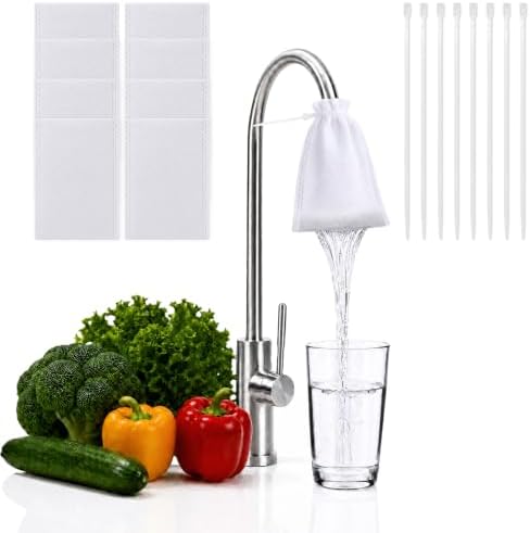 Faucet Filter Cotton Bags, 8 Pack Universal Filter Bags for Kitchen Sink by PROCHOP