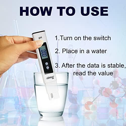 Digital PH Meter - High Accuracy Digital Water Quality Tester with 0-14 PH Measurement Range for Household Drinking, Pool and Aquarium with ATC - Image 5