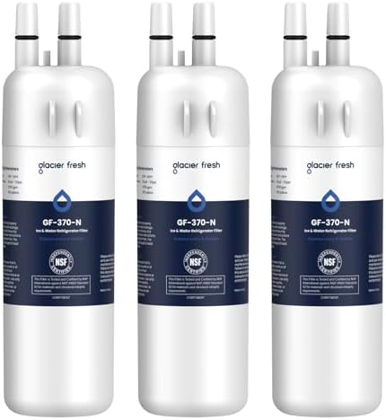 GLACIER FRESH EDR1RXD1 Water Filter Compatible with W10295370A, 3 Pack by GLACIERFRESH