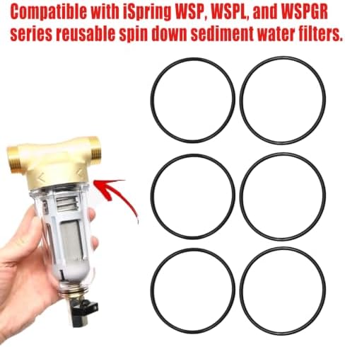 6PCS O-Rings for iSpring WSP WSPSL Series Spin Down Sediment Filter - Image 3