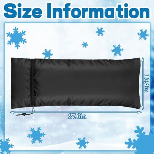 Zonon 3 Pcs Outdoor Faucet Cover Insulated Winter Freeze,Black,28" X 15" - Image 4