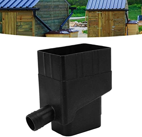 Cyrank Rainwater Collection System, Gutter Downspout Diverter Rain Diverter Kit Rainwater Downspout Collection for Outdoor Garden Lawn (Black) - Image 6