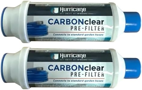 Hurricane Filters HF-CAR10000-01 - 10,000 Gallon Pre Filter for Filling Your Hot Tub, Spa & Pool, Pet Bath & More - HF-CAR10000-01 Fits 3/4" Garden Hose Pre Filter (2 Pack) by Hurricane