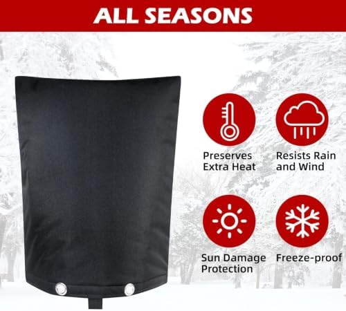Backflow Preventer Cover, Pipe Freeze Insulation, 16" Wx20 H, Black - Image 6