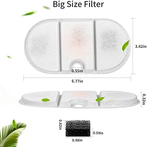 16 Packs Replacement Cat Water Fountain Filters Compatible with PETLIBRO Capsule Pet Water Fountain: PLWF002,71oz/2.1L Ultra Quiet-BPA-Free, Two Flow Modes Pet Dispenser - Image 6