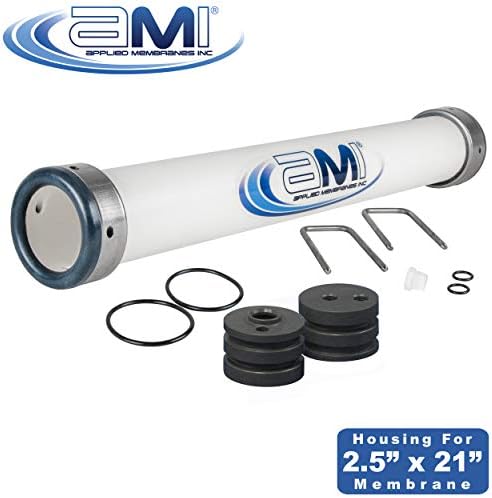APPLIED MEMBRANES, INC. 2.5" x 21" PVC Membrane Housing Pressure Vessel for 25x21 RO, UF, NF Membrane Element | 200 PSI Operating Pressure | PV2521PVCAU - Image 3
