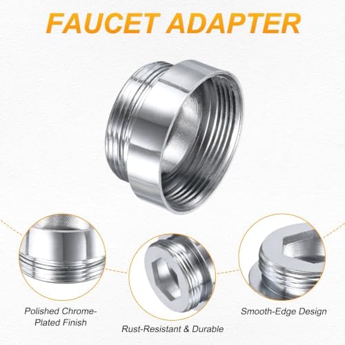 M METERXITY 2-Pack Faucet Adapter, M24 Female to M22 Male, for Kitchen - Image 2